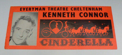 Kenneth Connor Cinderella Everyman Theatre Cheltenham Pantomime Flyer 1972