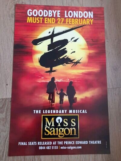 MISS SAIGON Original West End Theatre poster: SUPER RARE