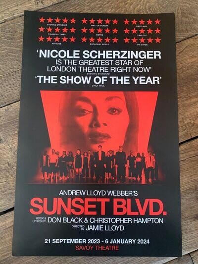 Sunset Boulevard - Nicole Scherzinger - London - West End - Poster - SUPER RARE