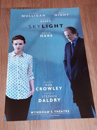 SKYLIGHT - BILL NIGHY - Original West End Theatre poster: RARE