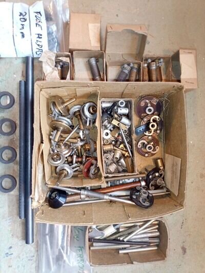 Vintage Radio Spares - controls, ferrite rods etc. Workshop contents.