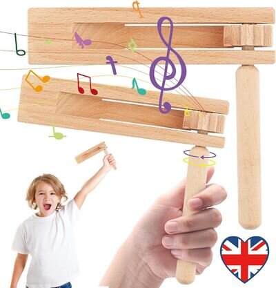 2Pcs Wooden Ratchet Noise Maker Spinning Rattle Ratchet Toys for Sporting Event