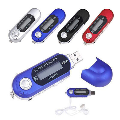 USB Portable Digital MP3 Music Player LCD Screen Support 32GB TF Card &FM Radio