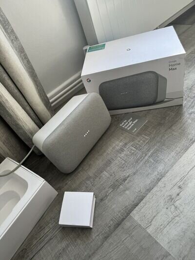 Genuine Google Home Max Smart Speaker Wireless Google Assistant - Chalk