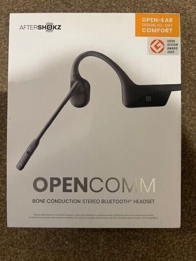 Aftershokz opencomm bluetooth bone conduction headset