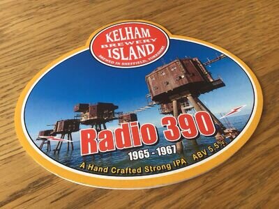 Rare Red Sands Fort Radio 390 Pirate Radio Station Beer Pump Clip Kelham Island