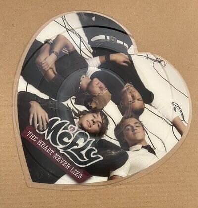 Mcfly The Heart Never Lies 7” heart shaped vinyl record