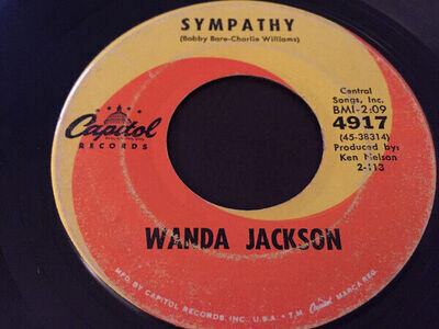 Wanda Jackson - Sympathy - Used Vinyl Record 7 - P8100z