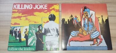 Killing Joke Vinyl Joblot 2x 7" Singles Records Punk Follow the Leaders Empire