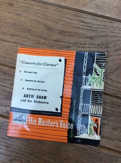 Artie Shaw Concerto for Clarinet 7'' Vinyl Record HMV extended play 7EG8115