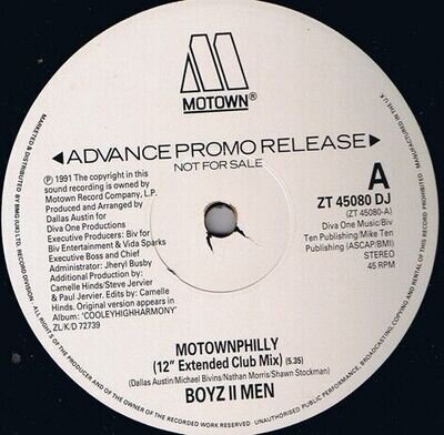 Boyz II Men - Motownphilly (12", Advance, Promo)