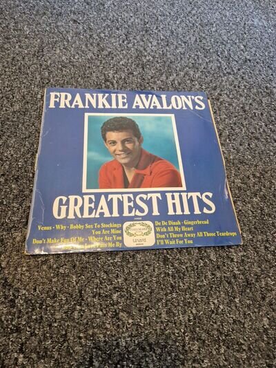 Frankie Avalon's Greatest Hits Vinyl RARE