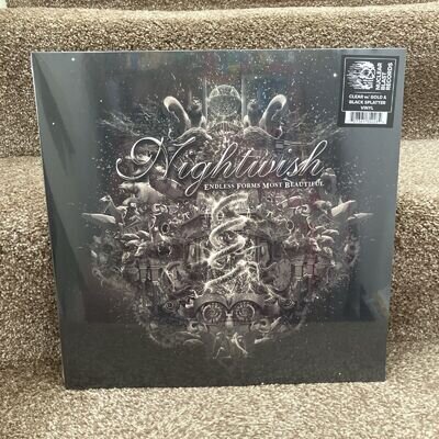 Nightwish 'Endless Forms Most Beautiful' 2LP Clear Gold Black Splatter Vinyl NEW