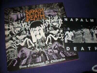 Napalm Death - From Enslavement To Obliteration. First press with 7" single RARE