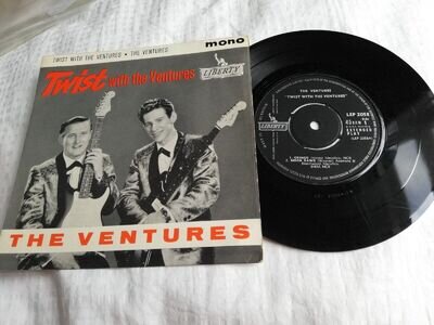 THE VENTURES UK LIBERTY EP 45 TWIST WITH THE VENTURES 1962 1st ISSUE VG/VG+