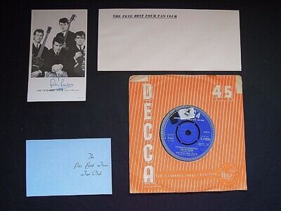 PETE BEST FOUR DEMO ' I'M GONNA KNOCK ON YOUR DOOR ' & SIGNED FAN CLUB ITEMS