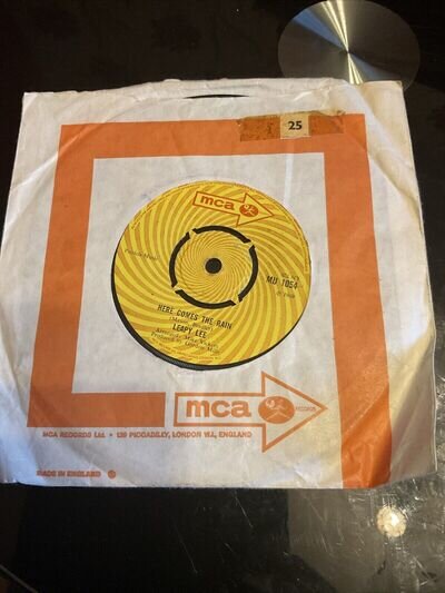 Leapy Lee – Here Comes The Rain - 1969 Vinyl 7" Single - MCA MU 1054