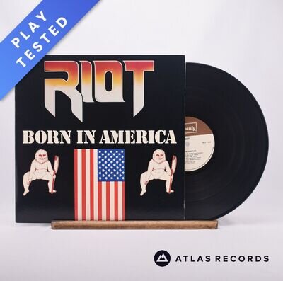 Riot Born In America LP Vinyl Record 1983 QUS 1008 Quality - EX/EX