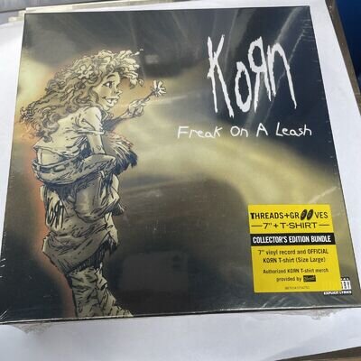 Sealed 7" & T-Shirt Box Set Korn Freak On A Leash 2013 Epic/Immortal Ltd Ed NEW!