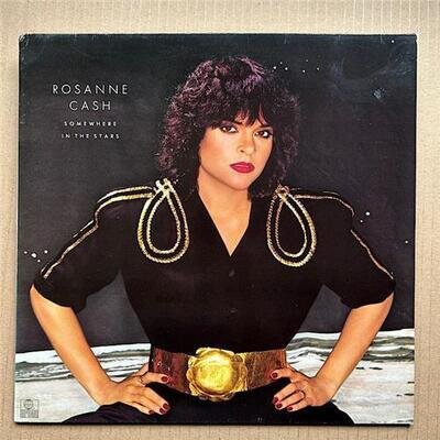 ROSANNE CASH SOMEWHERE IN THE STARS LP 1982 with inner sleeve - clean record wit