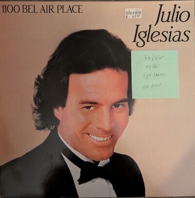 Julio Iglesias 1100 Bel Air Place Vinyl Record EX/VG+ CBS86308 1984