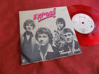 EXPOSE Teenage girls 7" Red NEW WAVE Powerpop