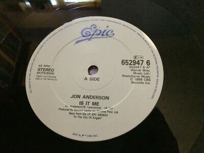 Jon Anderson - Is It Me - UK 12” - Picture Sleeve 1988 - Yes