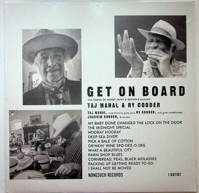 TAJ MAHAL/RY COODER Get On Board- Songs Of Sonny Terry & Brownie McGhee LP NEW**