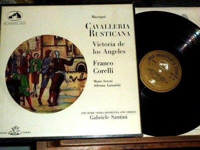 HMV SAN 108 / 09 WHITE/GOLD ED1/2 CAVALLERIA RUSTICANA FRANCO CORELLI NR MINT