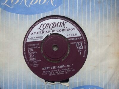 Jerry Lee Lewis - Jerry Lee Lewis No.5 - EP - LONDON - RE-S. 1336 UK 45