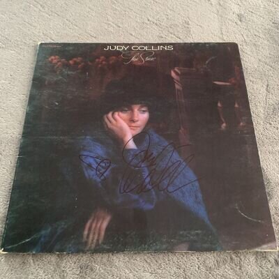 Hand Signed Judy Collins True Stories Vinyl LP Elektra UK 1973 Original