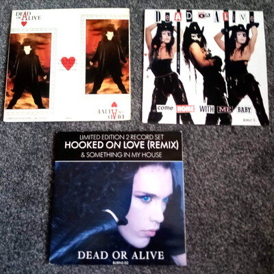 Dead or Alive Three 7" UK Vinyl Singles - Come Home/Heart Goes Bang/Hooked