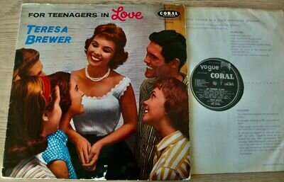 TERESA BREWER FOR TEENAGERS IN LOVE LP CORAL (1958) VG ENGLAND POP ROCK 'N' ROLL