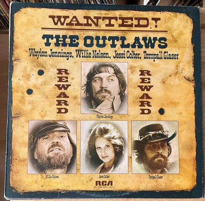 The Outlaws ,Waylon Jennings, Willie Nelson /Wanted! UK 1976 EXCELLENT LP VINYL