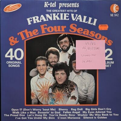 Frankie Valli & The Four Seasons The Greatest Hits Vinyl Record VG/VG NE 942