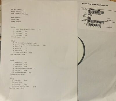 TOM WAITS - Fumblin' On The Radio - TEST PRESSING DLP - NEW - RARE 1/5 Only!