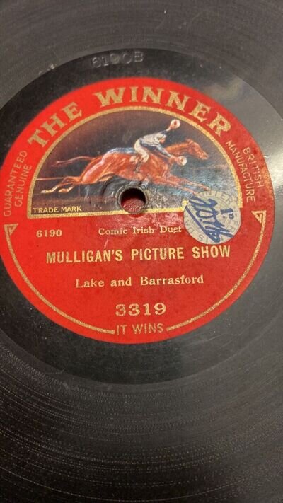 Rare 78rpm record, V-, LAKE AND BARRASFORD : Mulligans Picture Show , Winner3319