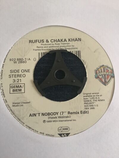 Rufus & Chaka Khan - Ain’t nobody ( remix) used  7" Single record