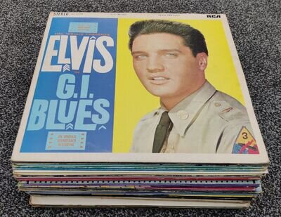 JOB LOT OF 40 x VINYL 12" ALBUMS ALL 1950s & 1960s ROCK & POP - **ALL LISTED**