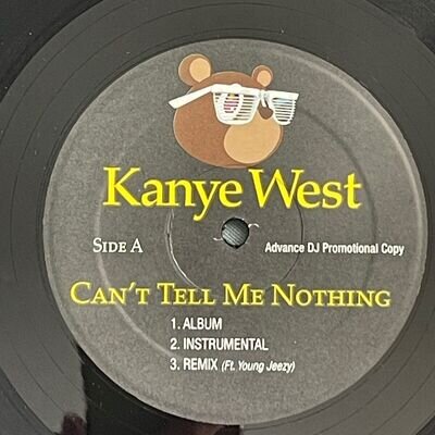 Kanye West - Can’t Tell Me Nothing /Barry Bonds 12" Vinyl DJ Promo NEAR MINT