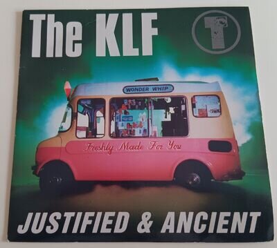 THE KLF - JUSTIFIED & ANCIENT VINYL 45. PLAYS EXCELLENT.