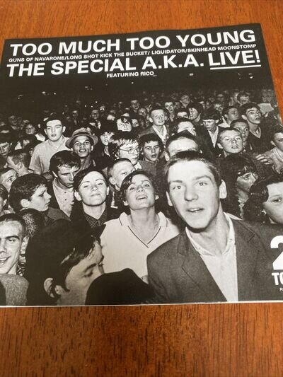 The Specials A.K.A Too Much Too Young EP 7" SingleTwo Tone Paper Label 2019