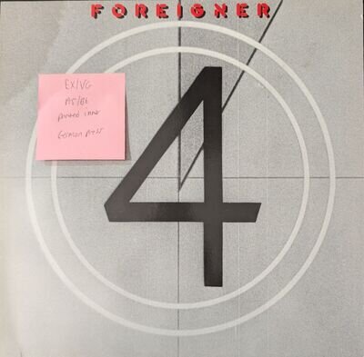 Foreigner 4 Four Vinyl Record EX/VG ATL 50796 1981