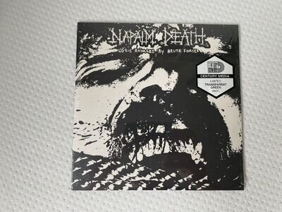 NAPALM DEATH - LOGIC RAVAGED BY BRUTE FORCE - RARE 7” VINYL, GREEN, LTD 100 ONLY