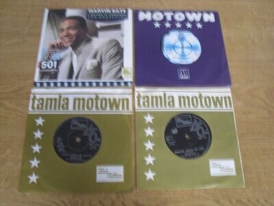 MARVIN GAYE 4 x 7" SINGLES in PICTURE & COMPANY SLEEVES