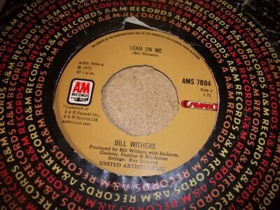 BILL WITHERS- LEAN ON ME VINYL 7" 45RPM CO