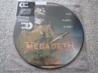 MEGADETH -SO FAR SO GOOD..- AWESOME MEGA RARE LTD ED PRESS LP VINYL PICTURE DISC