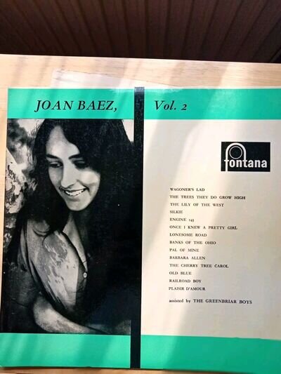 Joan Baez " Joan Baez Vol.2 " 12"Vinyl LP Record Issued 1961 .