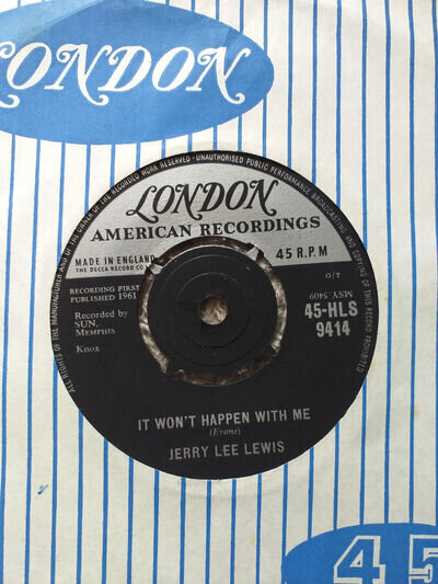 Jerry Lee Lewis - It Won`t Happen With Me - London 7" Single (1961)