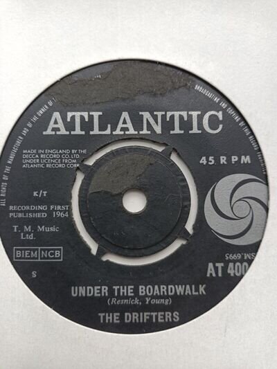 The Drifters – Under the boardwalk - VG+ 7" vinyl single 1964 Atlantic Soul